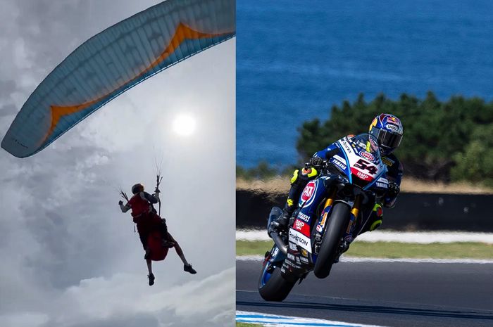 Toprak Razgatlioglu cobain paralayang sebelum gelaran WorldSBK Mandalika 2023