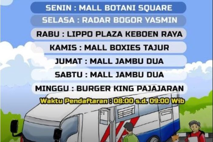 Jadwal SIM Keliling wilayah Bogor Minggu 5 Maret 2023