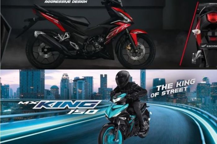 Harga bebek super Yamaha MX King 150 vs Honda Supra GTR 150, siapa lebih murah?