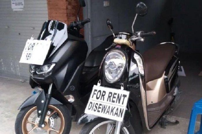 Ilustrasi jasa sewa motor atau rental motor