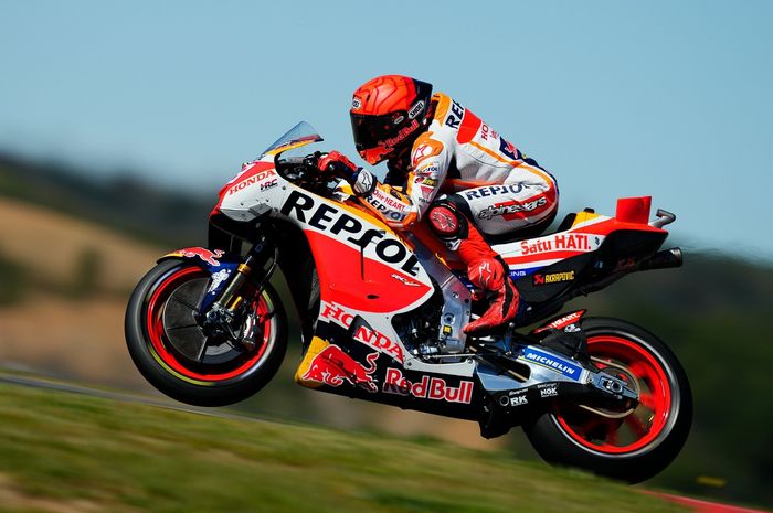 Marc Marquez memanfaatkan slipstream demi raih pole position di kualifikasi MotoGP Portugal 2023