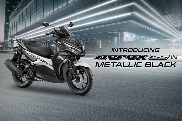 Yamaha Aerox 155 2023 Metallic Black di India