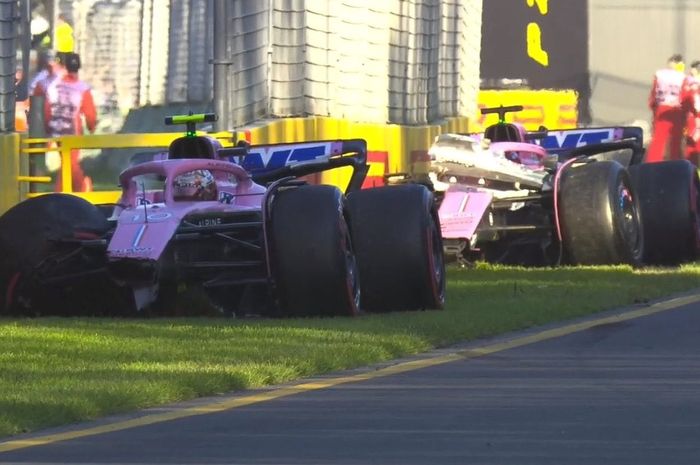 Esteban Ocon dan Pierre Gasly terlibat insiden di akhir balap F1 Australia 2023