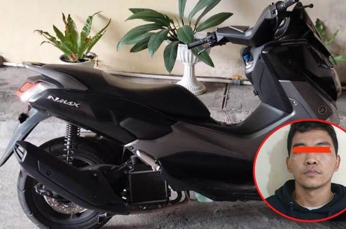 Barang bukti Yamaha NMAX nopol AB 4415 YZ yang digondol residivis alumni lapas Cebongan, Yogyakarta