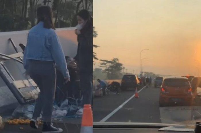 Kecelakaan terjadi lagi di Tol Semarang-Solo pagi tadi, Kamis (20/4/2023)