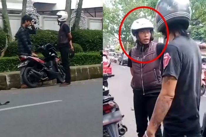 Insiden pemukulan pemotor Honda BeAT di Jalan Raya Sangkuriang sedang ditangani polisi.