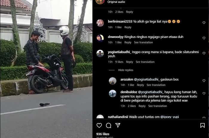 Viral video pemukulan pemotor Honda BeAT di Kota Cimahi, pada Rabu (19/04/2023).