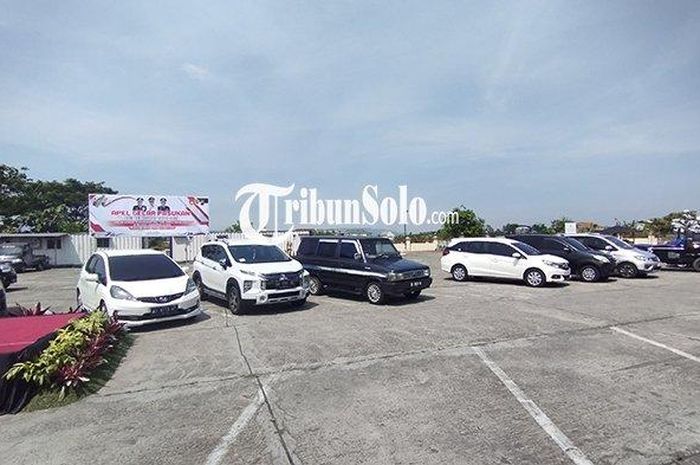 Lokasi penitipan mobil warga yang ditinggal mudik lebaran 2023 di SKCD Polres Klaten