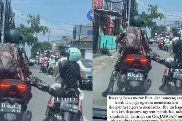 Pria berseragam TNI tendang emak-emak bawa anak di Bekasi. Kini keberadannya dicari 