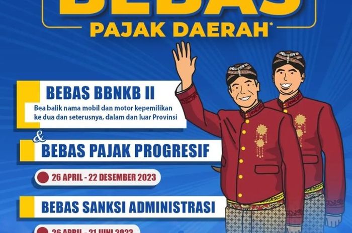 Jateng Bebas Pajak Daerah, program pemutihan pajak kendaraan di Jawa Tengah yang berlaku mulai 26 April 2023.