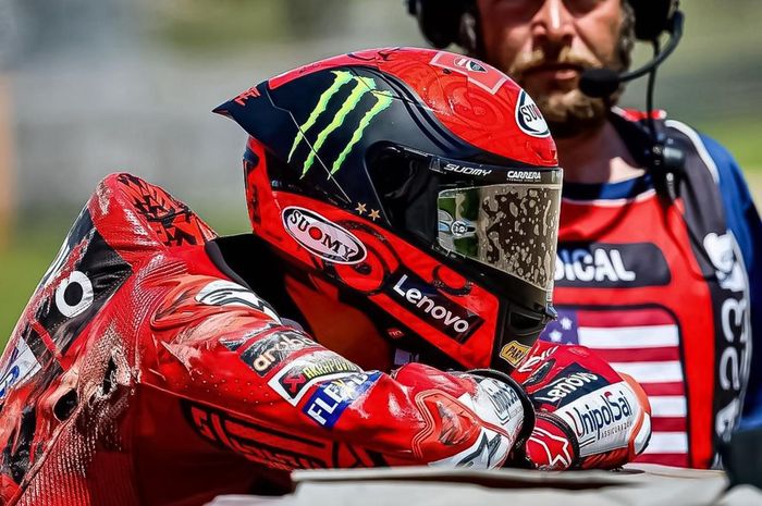 Pecco Bagnaia mengakui kesalahannya soal crash di MotoGP Spanyol 2023