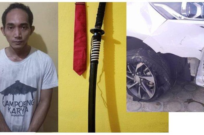 Zulfani Pasha alias pemeran ikal dalam film Laskar Pelangi saat berada di Polsek Gantung 