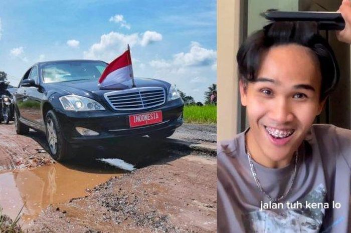 Tiktoker Bima kritik Mercy Jokowi saat cek jalan rusak di Lampung. Netizen dan politisi kasih serangan balik