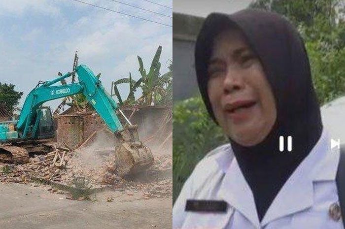Siti Hibatun Yulaika, Kepala Desa Pepe, Ngawen, Klaten menangis rumahnya tergusur tol Solo-Jogja tapi cuma dihargai Rp 1 miliar