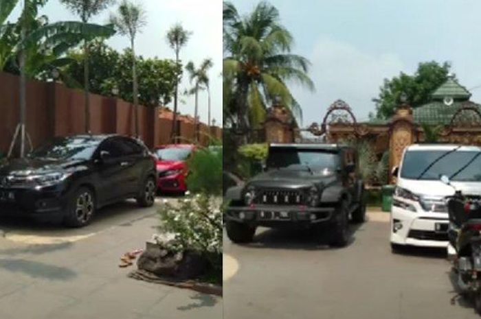 Deretan mobil mewah sultan Bojong koneng yang berangkatkan umroh warga 2 RT