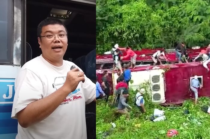 Bos PO Sumber Alam kasih pembelaan kepada sopir bus masuk jurang di Guci