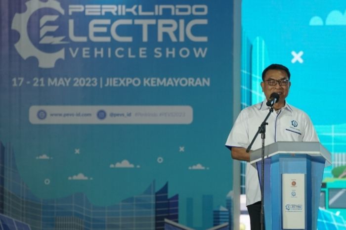 Moeldoko, Ketua Umum Periklindo saat menggelar konferensi pers di JIExpo Kemayoran, Jakpus, Minggu (21/5/2023)