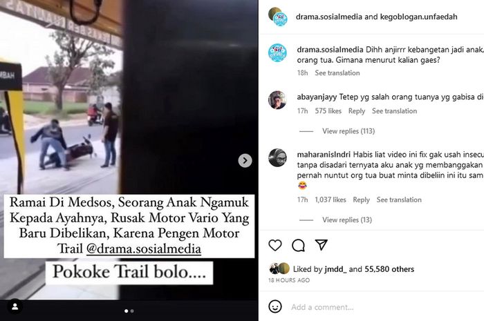 Bocah SMA rusak honda Vario pemberian ayahnya, ngamuk ga dibeliin motor trail