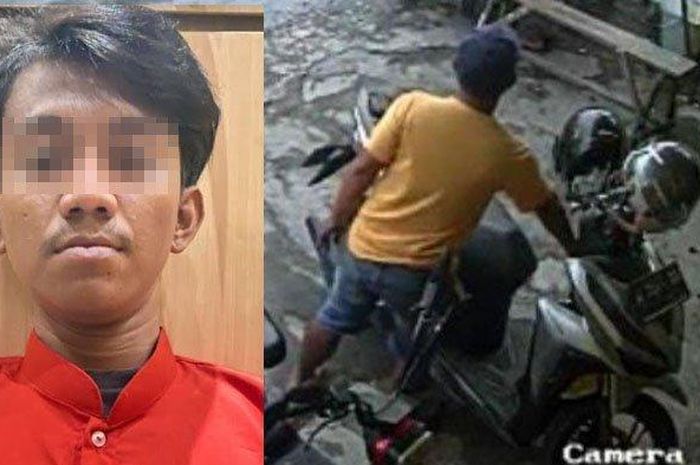 Sosok MH, spesialis maling motor yang dibekuk Satreskrim Polrestabes Surabaya