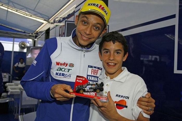 Foto legendaris Marc Marquez muda dan Valentino Rossi