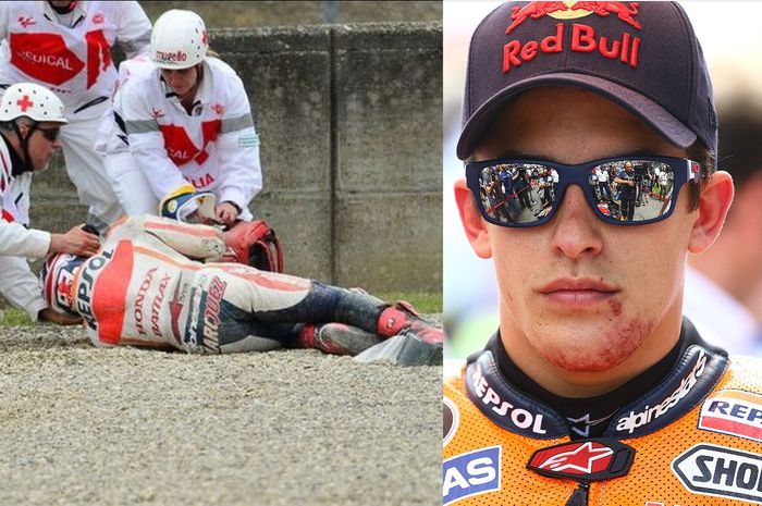 Marc Marquez pernah crash parah di MotoGP Italia 2013 silam