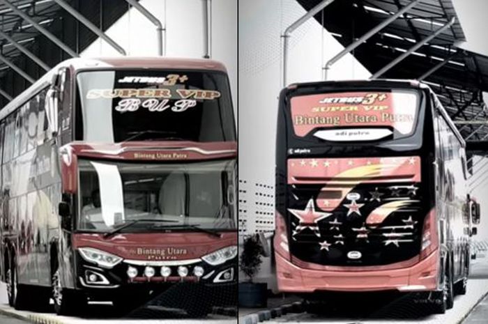 tangkap layar uji kemantapan bodi Jetbus 3+ UHD bikinan karoseri Adi Putro.