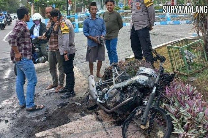 Yamaha V-Ixion gosong habis isi Pertalite Rp 150 ribu di SPBU