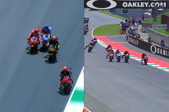 Motor Alex Marquez dihisap ke depan