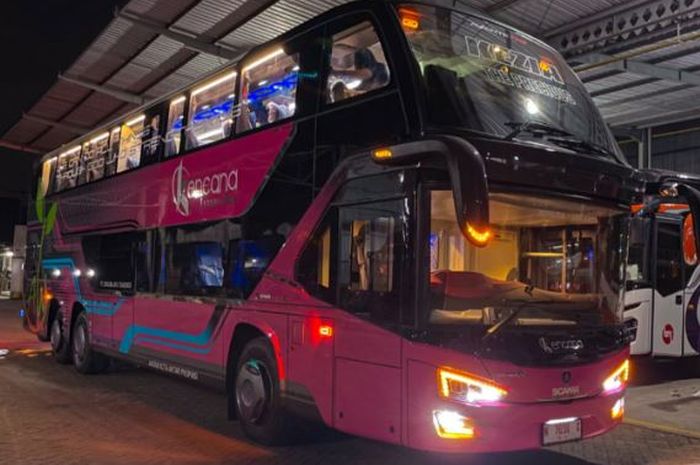 Penampakan bus double decker Kezia milik PO Kencana, pakai bodi Avante D2 lansiran Karoseri Tentrem.