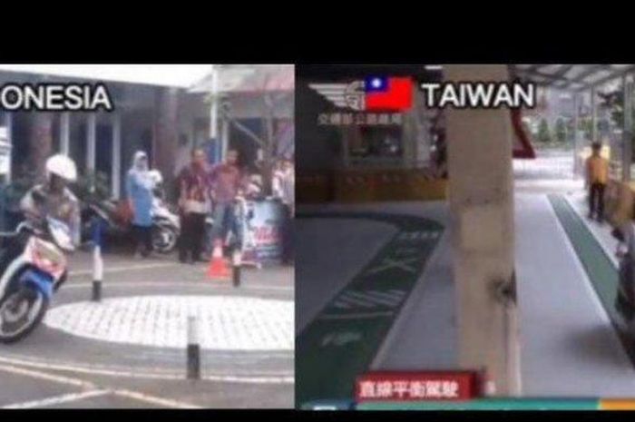 Perbandingan ujian praktik SIM C di Taiwan dan di Indonesia