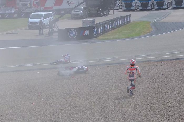 Johann Zarco tak terima disalahkan Marc Marquez atas insiden FP2 MotoGP Jerman 2023