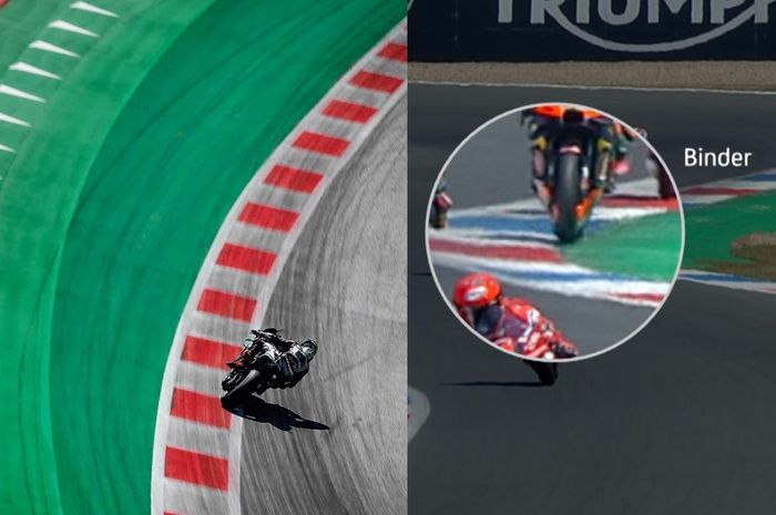 Brad Binder sampai dua kali kena penalti di balapan MotoGP Belanda 2023, kenapa area hijau tak boleh diinjak pembalap MotoGP?