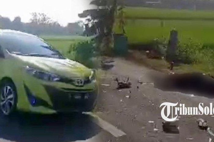 Toyota Yaris vs Honda Scoopy, pengendara meregang nyawa, berawal nyalip kanan
