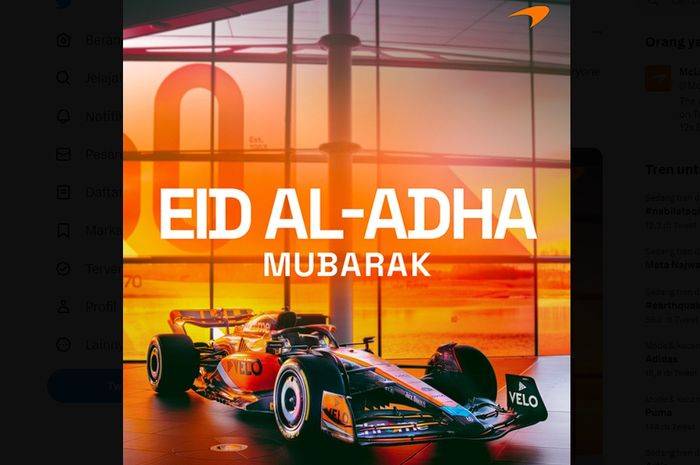 Tim McLaren ucapkan selamat hari raya Idul Adha ke penggemar jelang F1 Austria 2023