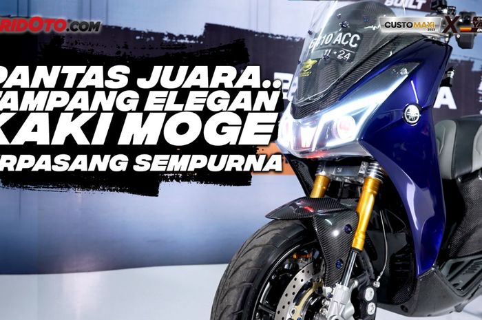 Yamaha Lexi berkelir biru asal Bali berhasil merebut gelar juara untuk kelas Master Yamaha Lexi di Customaxi X Yard Built 2023