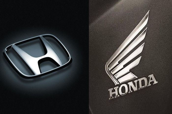 perbedaan logo Honda mobil dan motor.