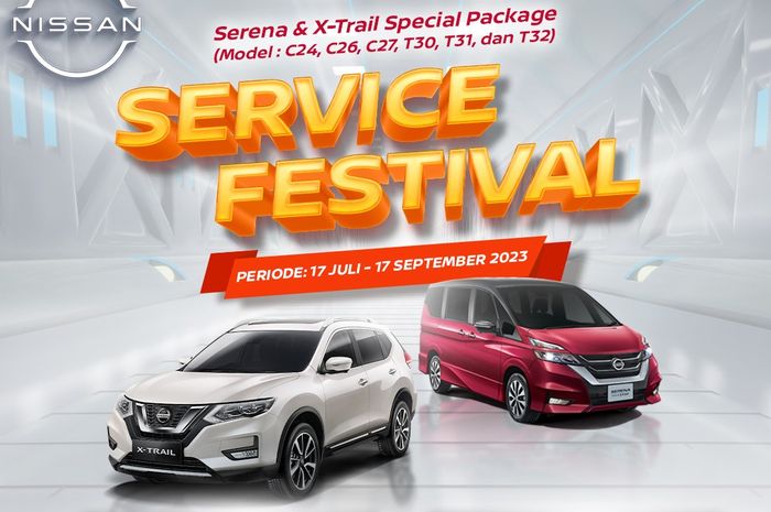 Jangan sampai ketinggalan, servis mobil Nissan X-Trail dan Nissan Serena di bengkel resmi sedang ada diskon lumayan menggiurkan.