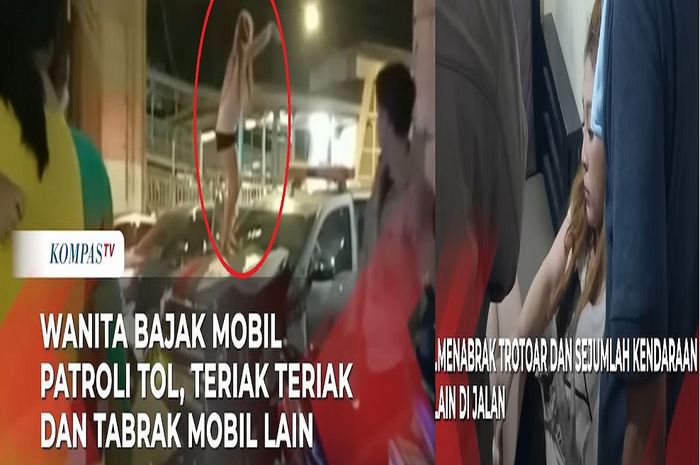 Wanita bajak Mobil Patroli Jalan Tol Jasa Marga lalu tabrak dua mobil di Matraman,  Jakarta Timur