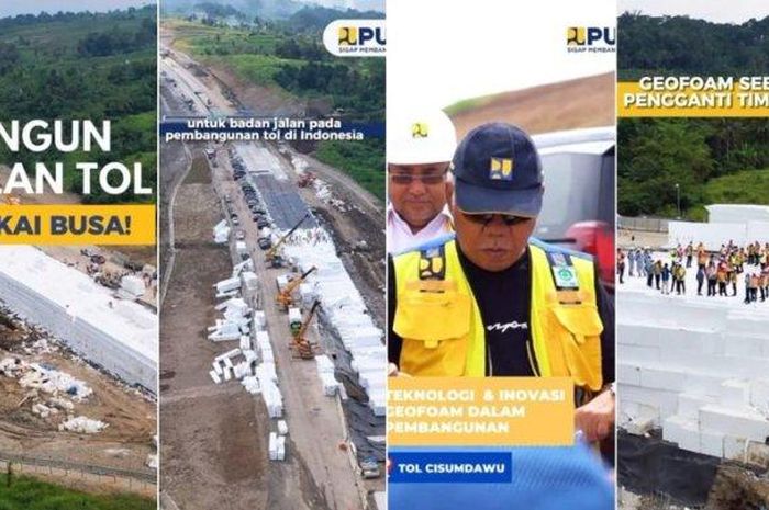 Pembangunan jalan tol Cisumdawu dibangun menggunakan bantalan busa bernama Geofoam EPS