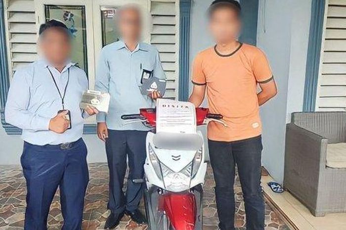 Honda BeAT milik ASB warga kota Binjai disita kantor Pajak karena menunggak pajak