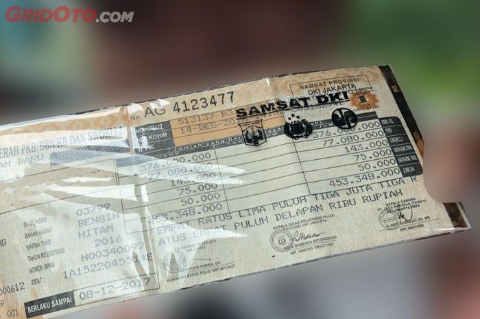 Ilustrasi manfaatkan insentif BBNKB kedua sebesar 0 persen