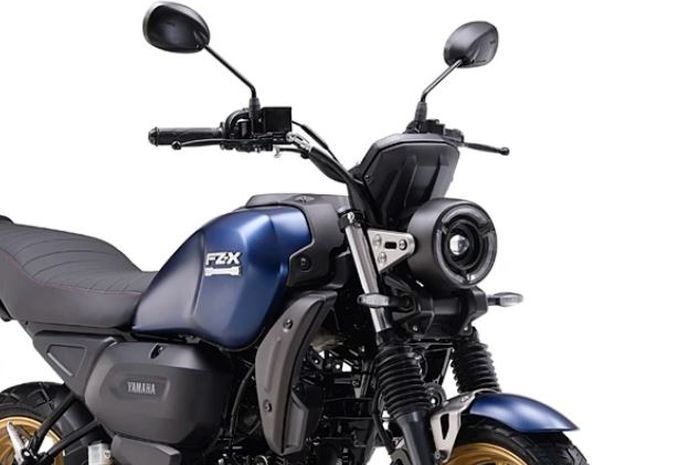 Penampakan Yamaha FZ-X. motor retro adik Yamaha XSR 155 yang siluetnya mirip RX-King.