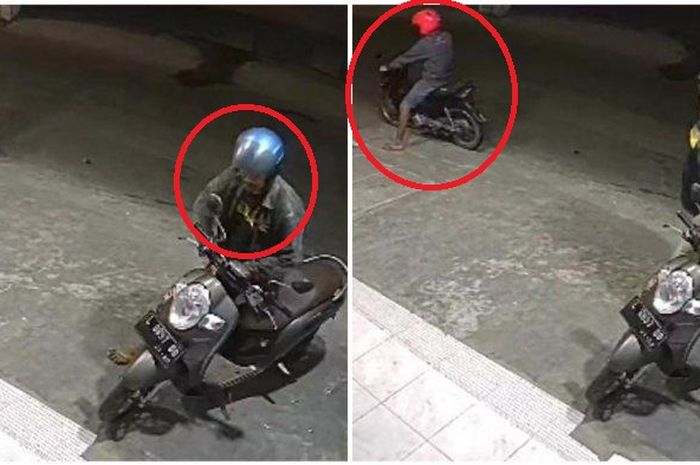 Rekaman CCTV detik-detik dua maling bobol lubang kunci kontak Honda Scoopy kurang dari 10 detik