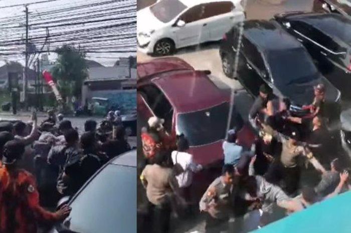 Pengeroyokan oleh anggota Pemuda Pancasila terhadap anggota TNI Pratu Marpaung di depan kantor leasing, Peterongan, Semarang
