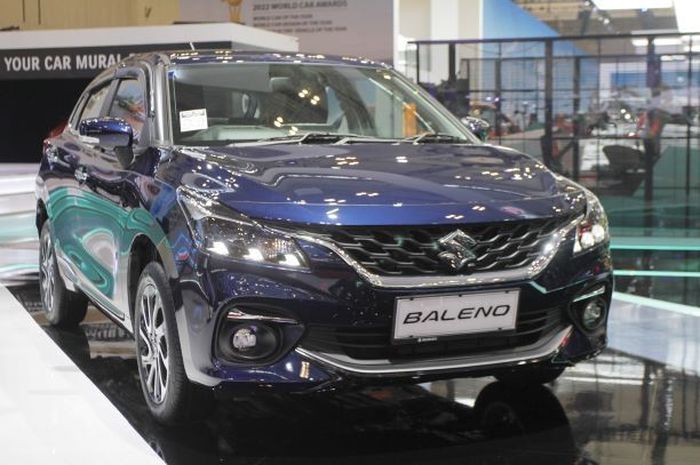 Suzuki Baleno 2023 Improvement bisa dilihat di booth Suzuki di ajang GIIAS 2023 di ICE-BSD City, Tangsel