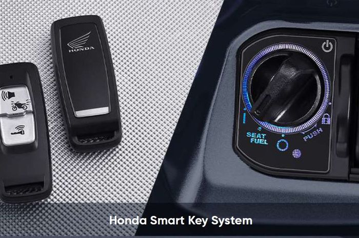 Honda PCX 160 dibekali fitur Honda Smart Key System.