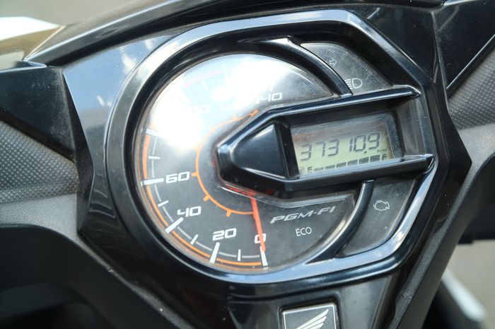 Speedometer Honda BeAT tahun 2017 yang dilelang di Jakarta Pusat. 