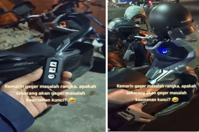 tangkap layar remote keyless Honda ADV 160 bisa untuk dua motor.