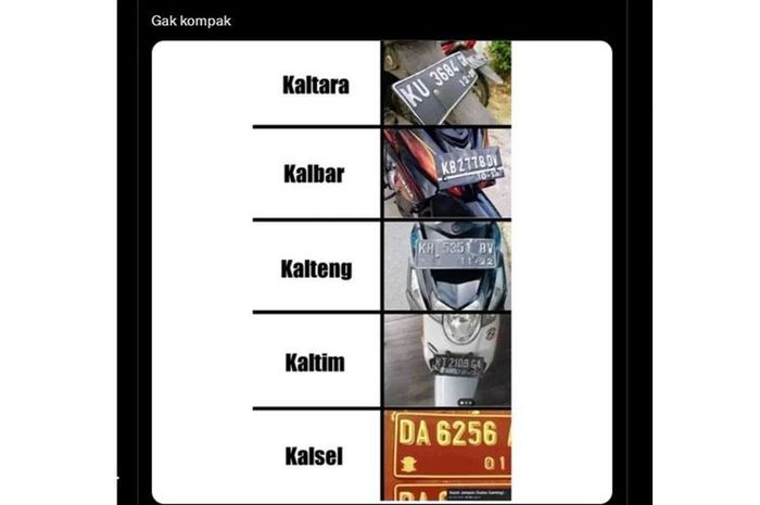 beda dari yang lain, ini penjelasan kenapa pelat Kalimantan Selatan beda sendiri ketimbang yang lain