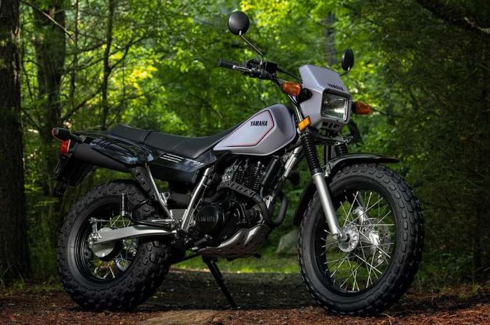 Penampakan Yamaha TW200, motor dual purpose bernuansa retro yang bisa jalan 231 KM sekali full tank
